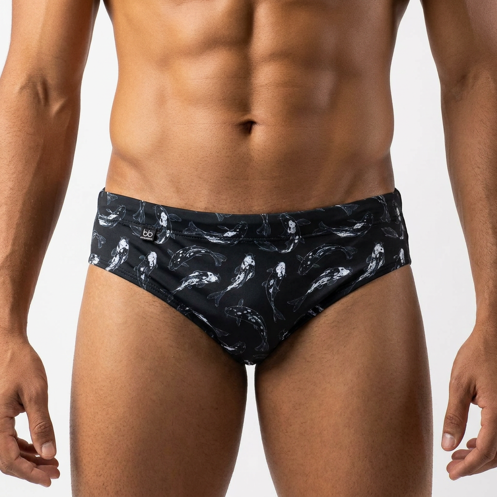 Black Koi Men's Swim Brief