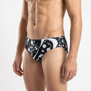 Black Paintsplash Men's Swim Brief