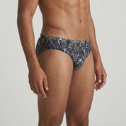 Black Tropical Men's Swim Brief